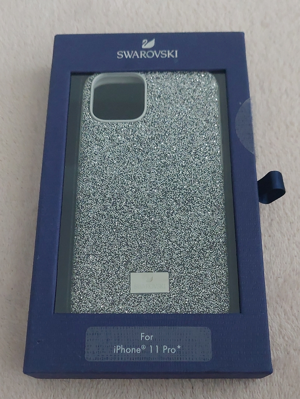 SWAROVSKI High Silver Glitter Crystal Smartphone Case iPhone 11Pro NIB